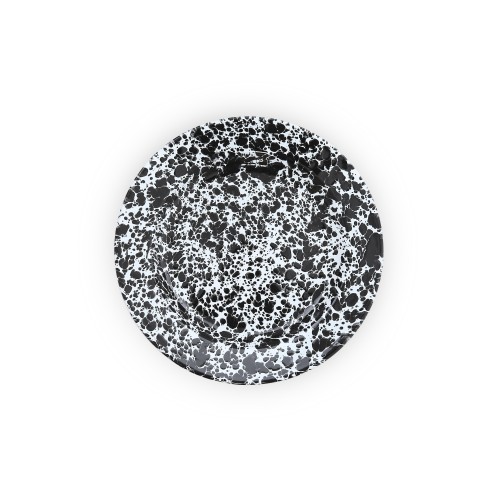 Эмалированная тарелка обеденная, мрамор черный Crow Canyon Home® Splatter Dinner Plate 10,25"(26см) #D20BLM