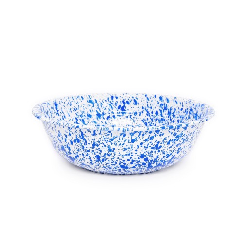 Эмалированная миска средняя 8qt\ 8лит синий мрамор  Crow Canyon Home® USA Splatter Medium Basin #D25DBM