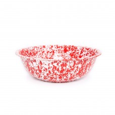 Эмалированная миска средняя 8qt\ 8лит красный мрамор  Crow Canyon Home® USA Splatter Medium Basin #D25RM