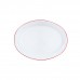 Эмалированное блюдо овальное, белое с черной каймой Crow Canyon Home Vintage Oval Platter, 18"\46см #V61BLA