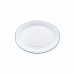 Эмалированное блюдо овальное, белое с черной каймой Crow Canyon Home Vintage Oval Platter, 18"\46см #V61BLA