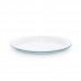 Эмалированное блюдо овальное, белое с черной каймой Crow Canyon Home Vintage Oval Platter, 18"\46см #V61BLA