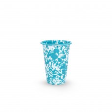 Эмалированный бокал-тумблер, мрамор бирюзовый Splatter Tumbler 14oz\0,41л#D93TQM