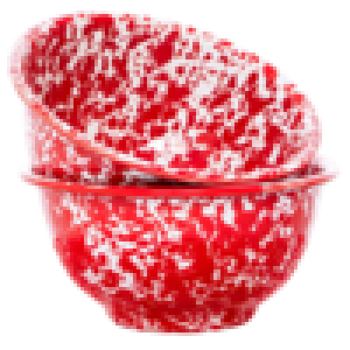 Эмалированная миска с высоким дном, мрамор красный 16 oz\473мл Crow Canyon Home® USA Splatter Small Footed Bowl 5"\12,7см#D02RM