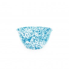 Эмалированная миска большая, салатная, бирюзовый мрамор 4л Crow Canyon Home® USA Splatter Large Salad Bowl 27,3см#D23TQM