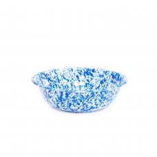 Эмалированный таз маленький - миска, синий мрамор Crow Canyon Home Splatter Small Basin 4л\31см#D24DBM