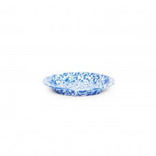 Эмалированная тарелка глубокая, мрамор синий Crow Canyon Home Splatter Pie Plate 9"\23см 0,95л #D42DBM