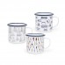 Эмалированная кружка 0,47л\16oz, мрамор синий Crow Canyon® Splatter Mug#D112DBM