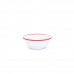 Эмалированная миска белая с красной каймой 0,6л Crow Canyon Home® USA CEREAL BOWL 5,5"(14см) #V17RED