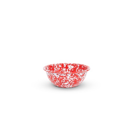 Эмалированная миска красный мрамор 0,6л Crow Canyon Home® USA Splatter Cereal Bowl 5,5"(14см) #D17RM