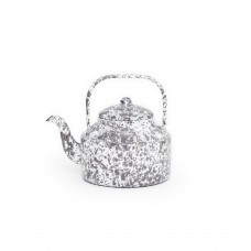 Эмалированный чайник серый мрамор Crow Canyon Home Splatter Tea Kettle#D47GRY