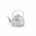 Эмалированный чайник красный мрамор Crow Canyon Home Splatter Tea Kettle#D47RM