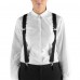 Подтяжки с клипсами, черные, шириной 28,6мм Henry Segal® Black Elastic Clip-End Suspenders #HS9-303