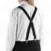 Подтяжки с клипсами, черные, шириной 28,6мм Henry Segal® Black Elastic Clip-End Suspenders #HS9-303