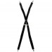 Подтяжки с клипсами, черные, шириной 28,6мм Henry Segal® Black Elastic Clip-End Suspenders #HS9-303