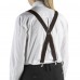 Подтяжки с клипсами, коричневые, шир.28,6мм Henry Segal® Brown Elastic Clip-End Suspenders #HS9-303