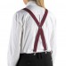 Подтяжки с клипсами, бургундия, шириной 28,6мм Henry Segal® Burgundy Elastic Clip-End Suspenders #HS9-303