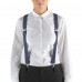 Подтяжки с клипсами, темно-серые, шир.28,6мм Henry Segal® Dark Grey Elastic Clip-End Suspenders #HS9-303