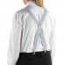 Подтяжки с клипсами, светло-серые, шир.28,6мм Henry Segal® Light Grey Elastic Clip-End Suspenders #HS9-303