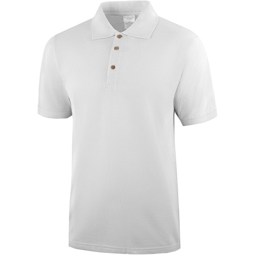 Рубашка д\персонала белая, корот.рукава Henry Segal® Men's Polo Shirt Poly/Cotton Pique White, Size 3XL